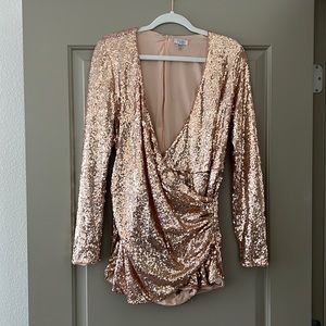 Sequined romper.
